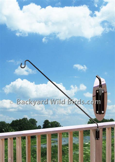 bird feeder bracket extension for metal fence|deck bird feeder clamps.